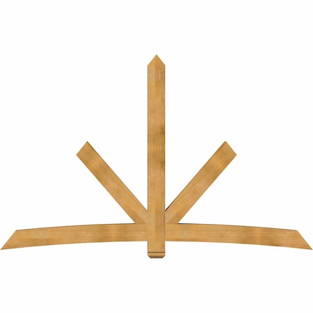 Ekena Millwork Alberta Rough Sawn Timber Gable Bracket, Western Red Cedar, 108"W x 68"H x 6"D x 6"F, 15/12 Pitch GBW108X68X0606ALB00RWR